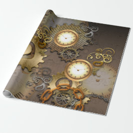 Steampunk tar tid på och utrustar I Presentpapper