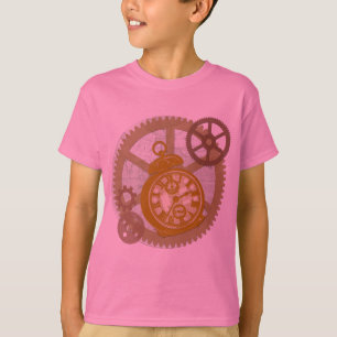 Steampunk tar tid på och utrustar t shirt