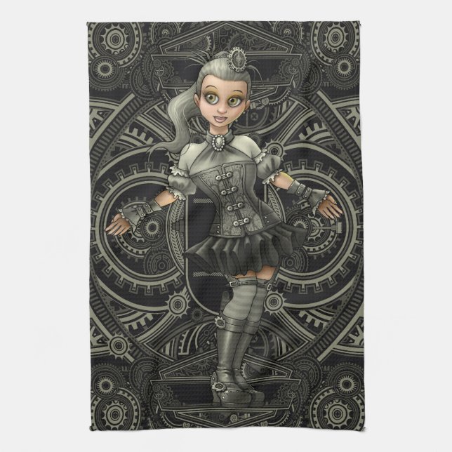 Steampunk Tea Towel Kökshandduk (Vertikal)