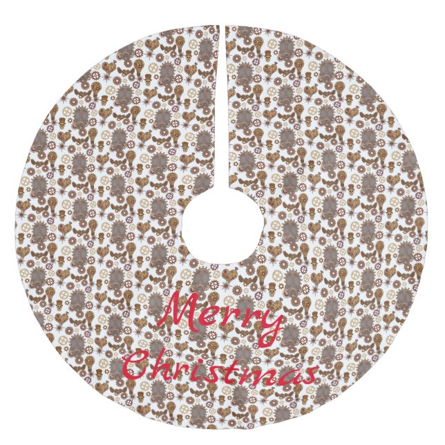 Steampunk Theme Thunder_Cove Julgransmatta Borstad Polyester (Framsidan)