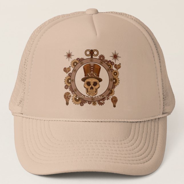 Steampunk Theme Top hat Skull Thunder_Cove Keps (Framsida)
