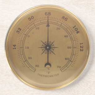 Steampunk Thermometer Underlägg
