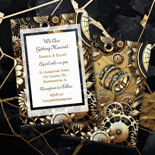 Steampunk ThLED Bröllop Inbjudningar (Skapare uppladdad)