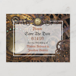 Steampunk ThLED Bröllop spara datum Meddelande Vykort