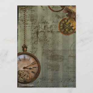Steampunk-tid Maskin Inbjudan