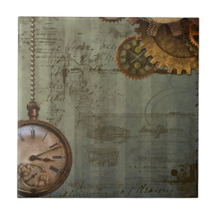 Steampunk-tid Maskin Kakelplatta