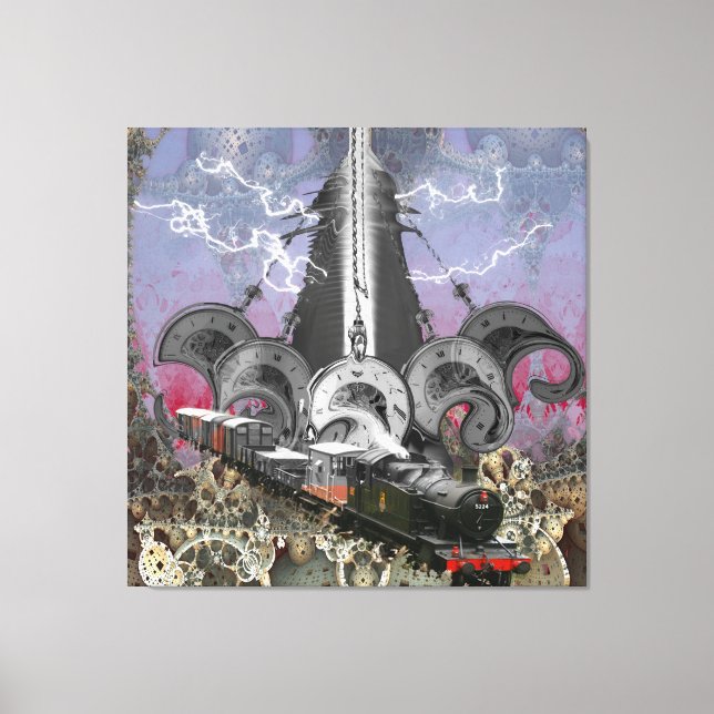 Steampunk Tidsmaskin Canvastryck  (Framsida)