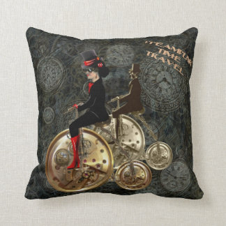 Steampunk-tidsresa, bockwork penny farthing kudde