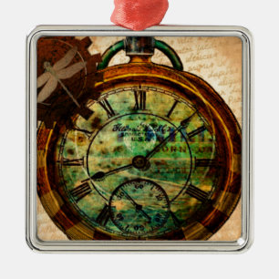 Steampunk-tidstycke Julgransprydnad Metall