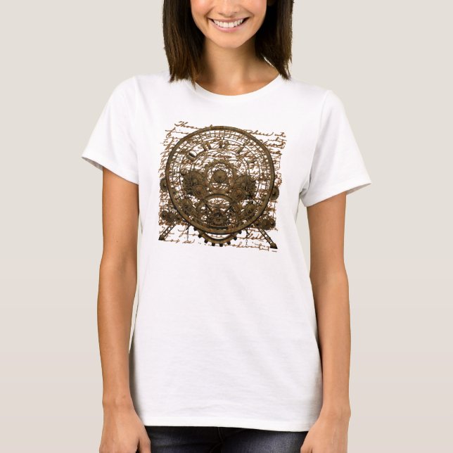 Steampunk Time maskin #1A Tee Shirt (Framsida)