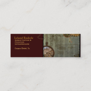 Steampunk Time Maskin Business Profile Card Mini Visitkort