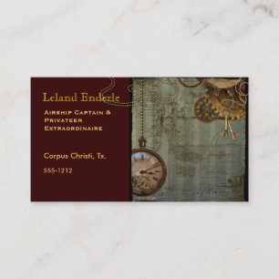 Steampunk Time Maskin Business Profile Card Visitkort