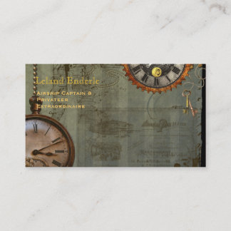 Steampunk Time Maskin Business Profile Card Visitkort
