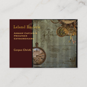 Steampunk Time Maskin Business Profile Card Visitkort