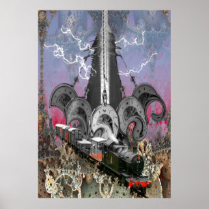 Steampunk Time Maskin Poster