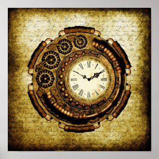 Steampunk Time Maskin Poster