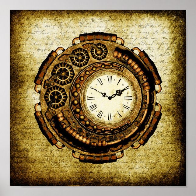 Steampunk Time Maskin Poster (Framsidan)