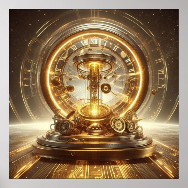 Steampunk Time Maskin - Time/Space/Continuum 001X Poster (Framsidan)