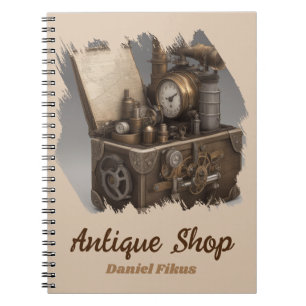 Steampunk Time Maskin - Vintage Treasure Chest Anteckningsbok