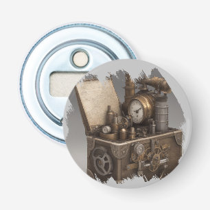 Steampunk Time Maskin - Vintage Treasure Chest Flasköppnare