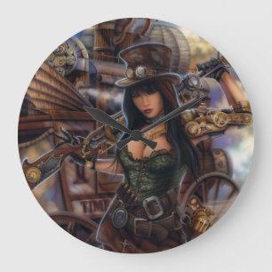 Steampunk Time Traveler Clock! Stor Klocka