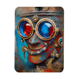 Steampunk Tin Man Porträtt Magnet