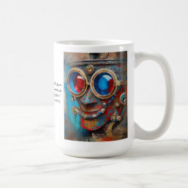 Steampunk Tin Man Porträtt med citat Kaffemugg