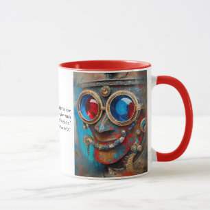 Steampunk Tin Man Porträtt med citat Mugg