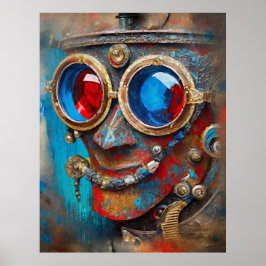 Steampunk Tin Man Porträtt Poster