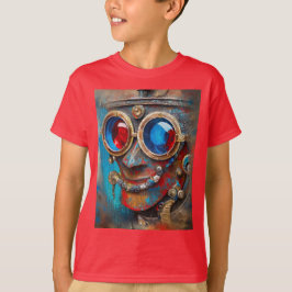 Steampunk Tin Man Porträtt T Shirt