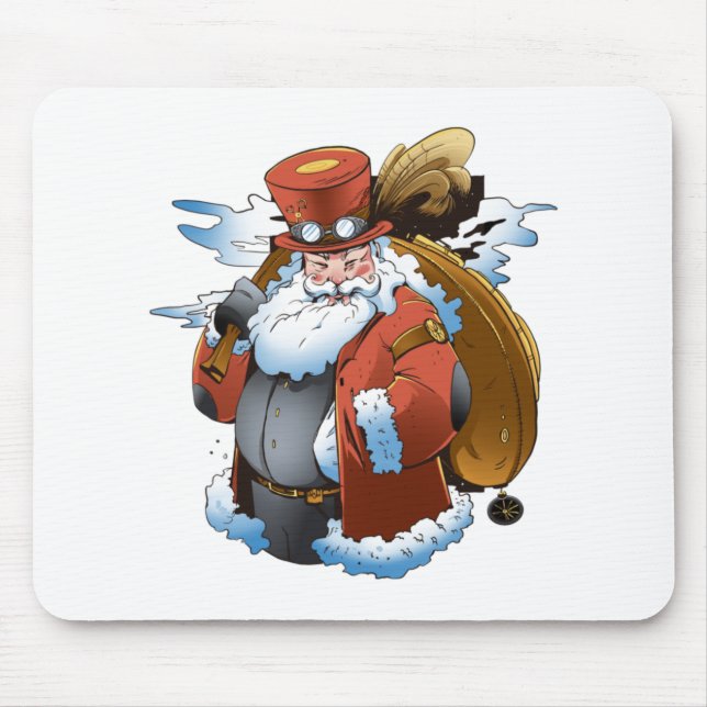 Steampunk Tomte Jul Vintage Stil Musmatta (Framsidan)