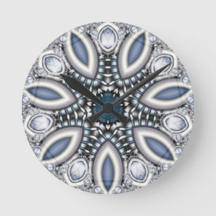 Steampunk TopazKaleidoscope Rund Klocka