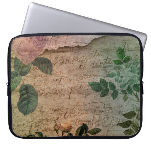 Steampunk Torn Ro Vintage Distress Ephemera Laptop Fodral