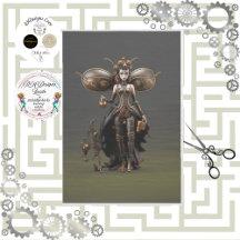 Steampunk Traveling Fairy Decoupage