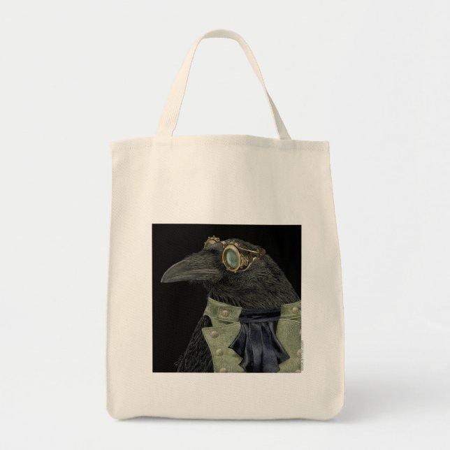 "Steampunk Trickster" Tote Bag Tygkasse (Framsidan)