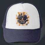 Steampunk Trucker Hat – Vintage Industrial Style Keps<br><div class="desc">Step into a world of vintage innovation with this steampunk trucker hat. Showcasing detailed mechanical gears and classic Victorian-inspired designs, it’s perfect for those who love mixing old-world charm with modern style. The breathable mesh back and adjustable fit ensure comfort whether you're exploring the city or attending a themed event....</div>