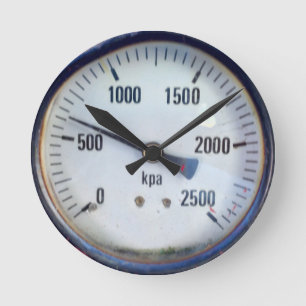 Steampunk tryckmätare rund klocka