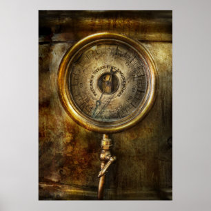 Steampunk - tryckmätaren poster