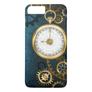 Steampunk turkos Bakgrund med växlar