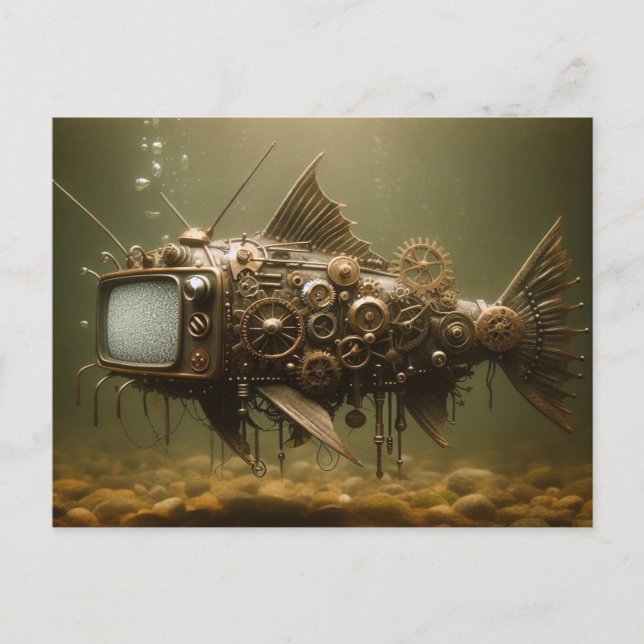 Steampunk TV Catfish Vykort (Framsida)
