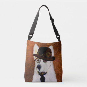 Steampunk tysk schäferhund axelväska