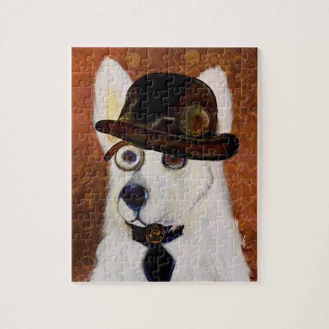 Steampunk tysk schäferhund  pussel (Vertikal)