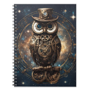 Steampunk Uggla Anteckningsbok