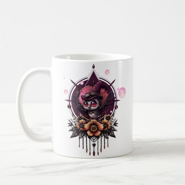 Steampunk Uggla: Hemerns väktare. Kaffemugg (Vänster)