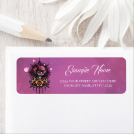 Steampunk Uggla: Hemerns väktare. Returadress Etikett