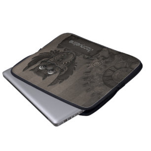 Steampunk Uggla Laptop sleeve