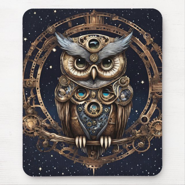 Steampunk Uggla mot Starry Himlar Musmatta (Framsidan)