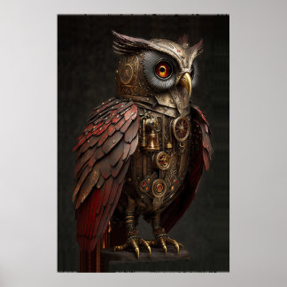 Steampunk Uggla Poster