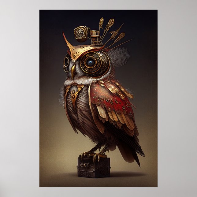 Steampunk Uggla Poster (Framsidan)