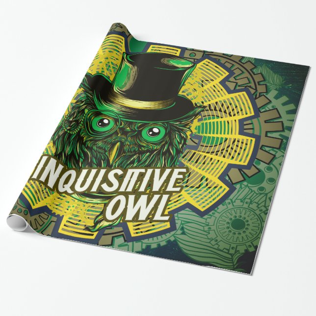 Steampunk Uggla Presentpapper (Utrullad)